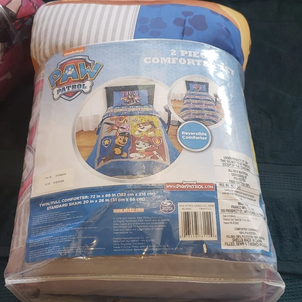 Paw patrol 2 pc Reversible Comforter